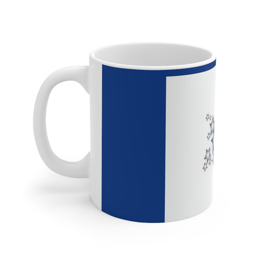 Night Sky Ceramic Mug — Crescent Moon & Stars Coffee Cup (11oz, 15oz)