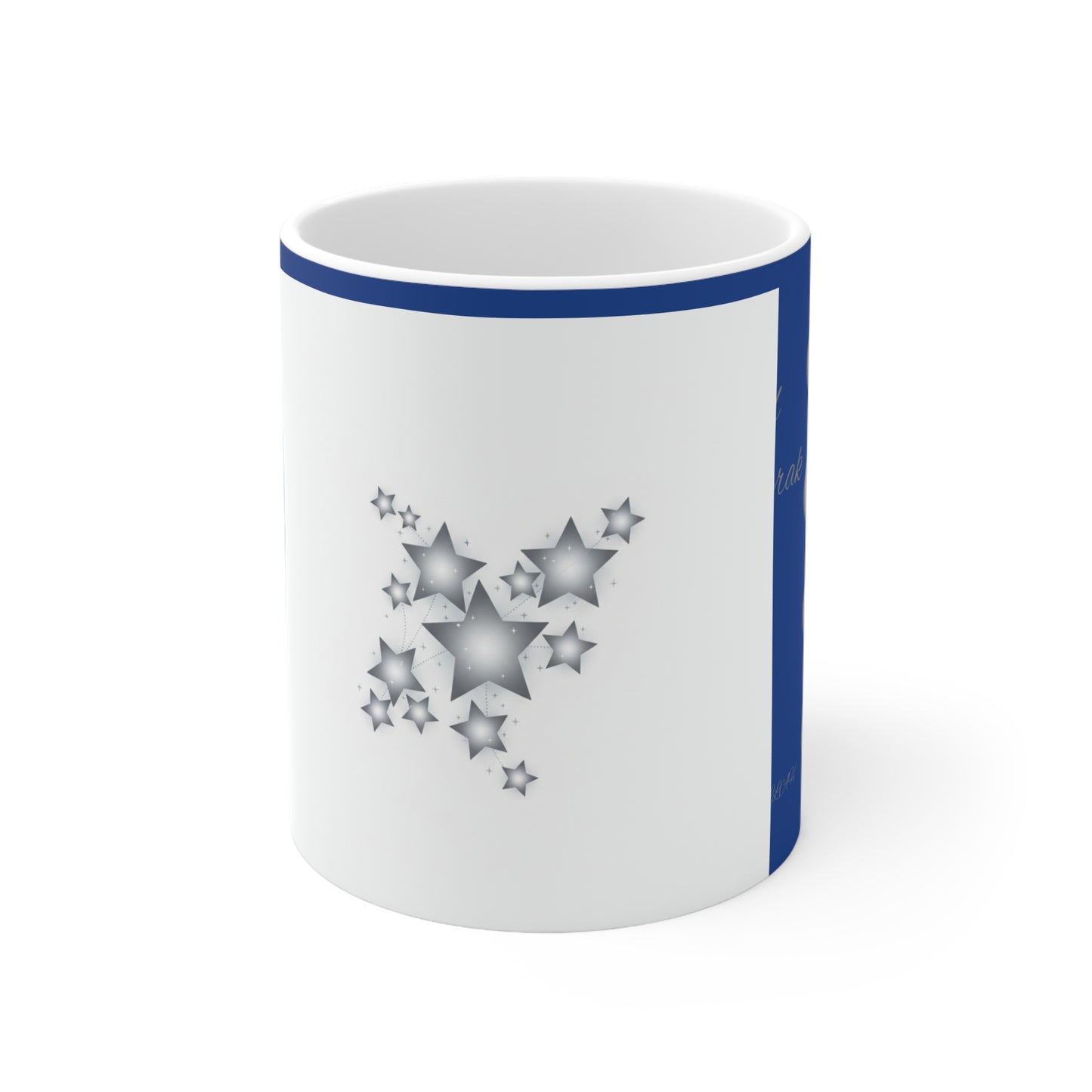 Night Sky Ceramic Mug — Crescent Moon & Stars Coffee Cup (11oz, 15oz)