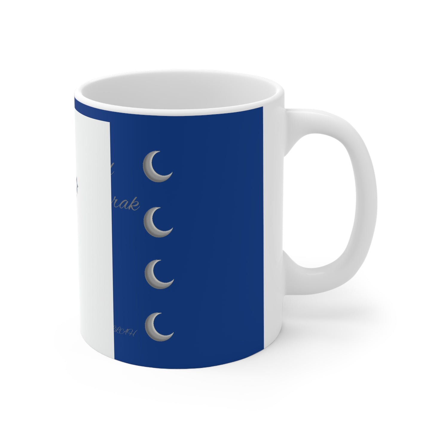 Night Sky Ceramic Mug — Crescent Moon & Stars Coffee Cup (11oz, 15oz)